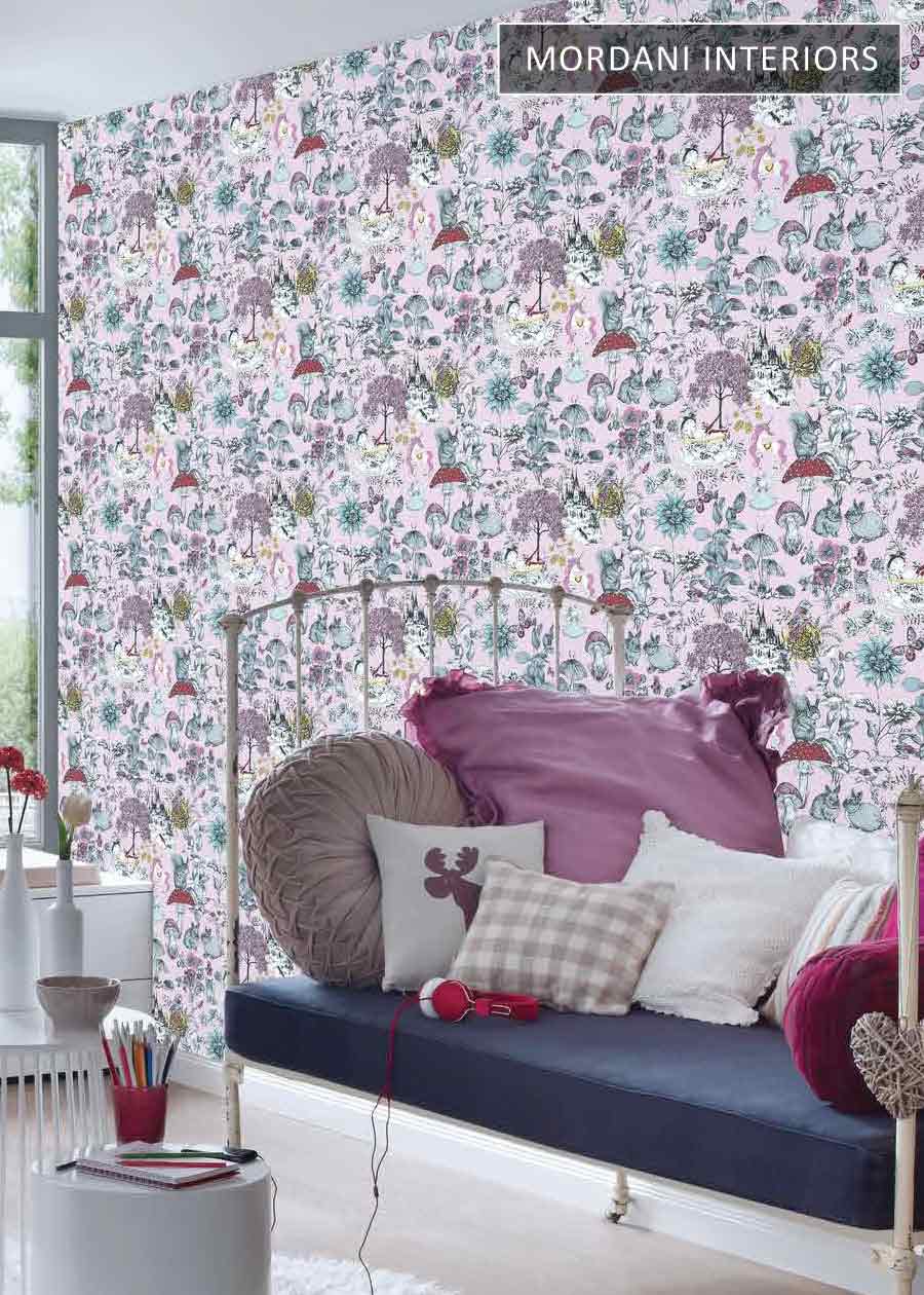 RABBITS LITTLE LOVE KIDS WALLPAPER DESIGN